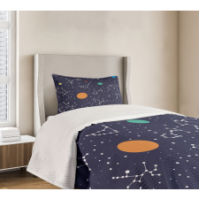 Zodiac Planets Bedspread Set