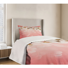 Blossoming Sakura Branch Bedspread Set