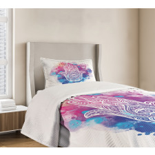 Watercolor Hamsa Art Bedspread Set