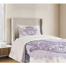 Ornate Hamsa Paisley Bedspread Set