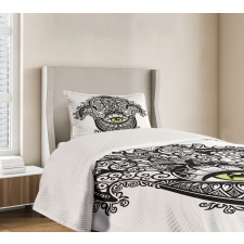 Vivid Swirled Floral Bedspread Set