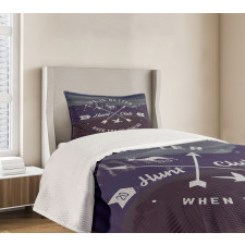 Grunge Emblem Bedspread Set