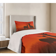 Deer Doe Autumn Bedspread Set