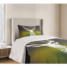 Deer Head Art Bedspread Set