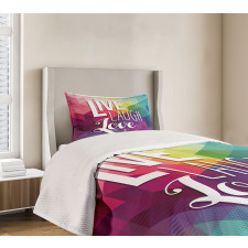 Words Mosaic Bedspread Set