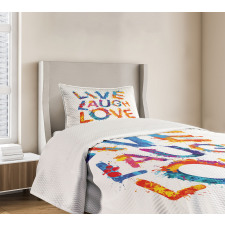 Joyful Words Bedspread Set