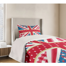British Flag Floral Bedspread Set