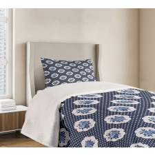 Motifs Dots Flowers Bedspread Set