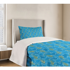 Sea Stars Dots Bedspread Set