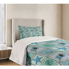 Marine Pattern Bedspread Set