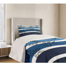 Stripes Starfish Bedspread Set