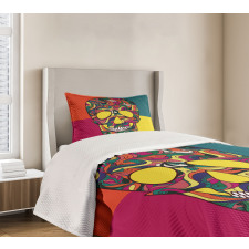 Colorful Calavera Bedspread Set
