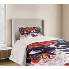 Floral Big Eyes Bedspread Set