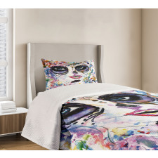 Creepy Makeup Girl Bedspread Set