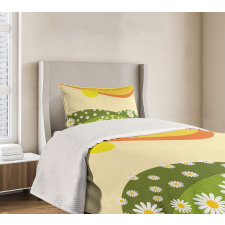 Daisy Flower Field Sun Bedspread Set