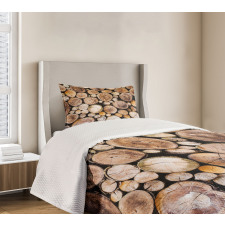 Wooden Logs Oak Tree Bedspread Set