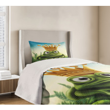 Frog Prince on Moss Stone Bedspread Set