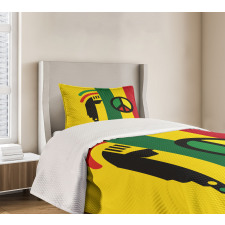 Reggae Music Peace Bedspread Set