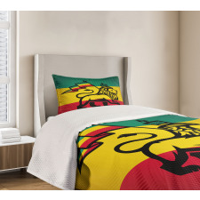 Judah Lion Rastafari Flag Bedspread Set