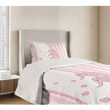 Pink Animals Bedspread Set