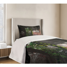 Bricks Plants Bedspread Set