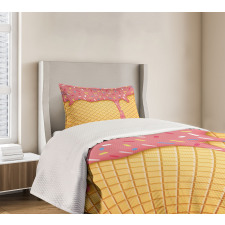 Waffle Pattern Bedspread Set