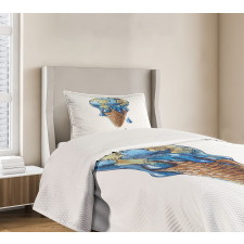 Globe Planet Earth Flavor Bedspread Set