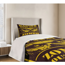 Monster Warning Bedspread Set