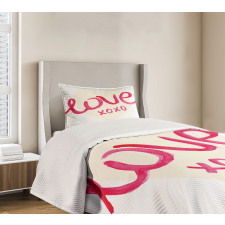 Heart Letters Love Bedspread Set