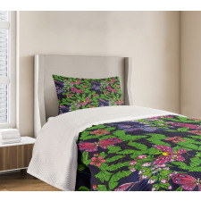 Tropical Vivid Petal Bedspread Set