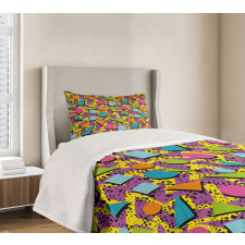 Funky Geometric Style Bedspread Set
