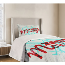 Hipster Lifestyle Words Bedspread Set