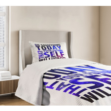 Self Will Words Bedspread Set