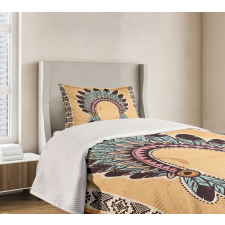 Folkloric Aztec Headband Bedspread Set