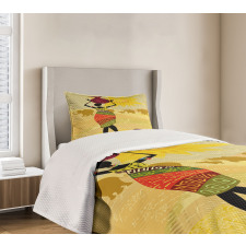 Elephants Sun Art Bedspread Set