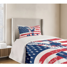 American Flag Bedspread Set