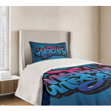 No Pain No Gain Words Bedspread Set