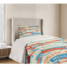 Words Bodycare Collage Bedspread Set