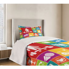 Colorful Health Bedspread Set