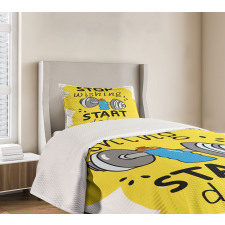 Words Doodle Bedspread Set