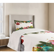 New Year Greeting Bedspread Set