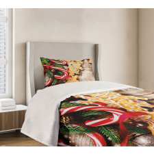 Cookies Candy Canes Bedspread Set