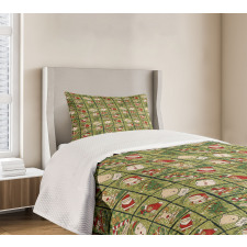 Teddy Bears Santa Bedspread Set