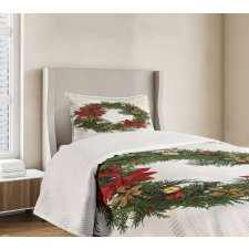 Poinsettia Blossoms Bedspread Set