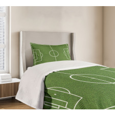 Soccer Stadium Field Bedspread Set