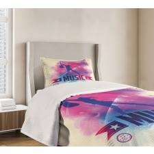 Rock Star and Guitar Bedspread Set