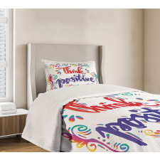 Think Positive Bedspread Set