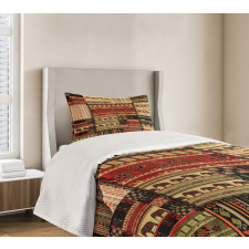 Patchwork Style Asian Bedspread Set