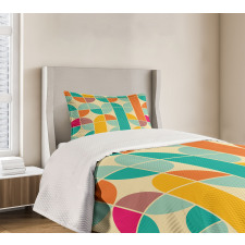 Funky Mosaic Forms Bedspread Set