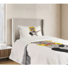 Hipster Musician Kitty Fun Bedspread Set